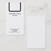 Gewoon eenvoudig minimalistisch zwart wit visitekaartje (Voorkant / Achterkant)