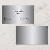 gewoon, eenvoudig, schitterend metaal zoals visitekaartje (Voorkant / Achterkant)