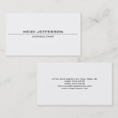 Gewoon Eenvoudig Wit Aantrekkelijke Standaard Twee Visitekaartje (Voorkant / Achterkant)