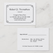 Gewoon, eenvoudig, wit en informatief profiel afsprakenkaartje (Voorkant / Achterkant)