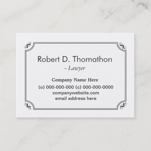 Gewoon, eenvoudig, wit en informatief profiel afsprakenkaartje (Voorkant)