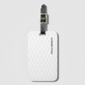 Gewoon eenvoudig wit grijs modern monogram patroon bagagelabel (Voorkant (verticaal))