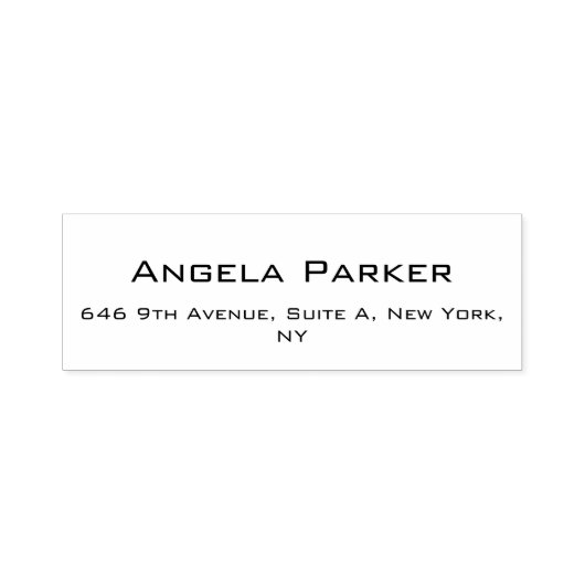 Gewoon eenvoudig wit, modern minimalistisch  zelfinktende stempel (Design)