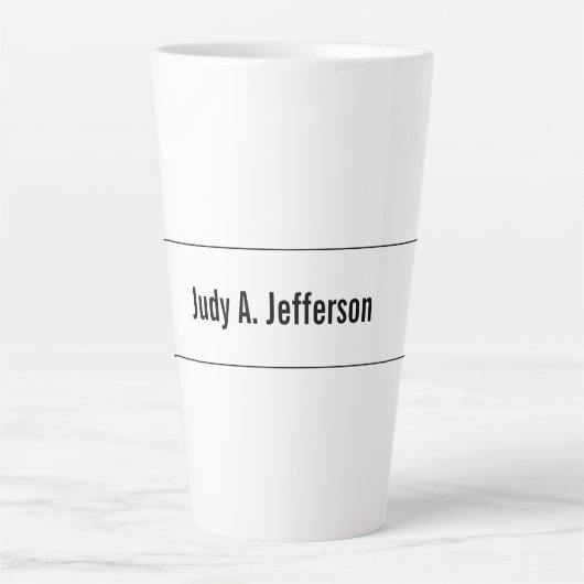 Gewoon eenvoudige, klassieke minimalistisch latte mok (Voorkant)