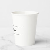 Gewoon eenvoudige, klassieke minimalistisch papieren bekers (Links)