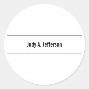 Gewoon eenvoudige, klassieke minimalistisch ronde sticker