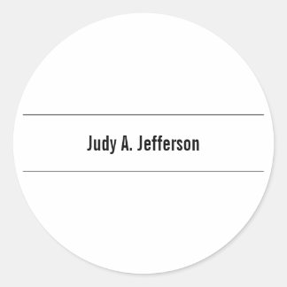 Gewoon eenvoudige, klassieke minimalistisch ronde sticker