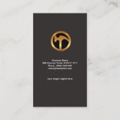 Gewoon eenvoudige legant die de goudstushandyman o visitekaartje (Achterkant)