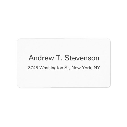 Gewoon eenvoudige, moderne minimalistische legant etiket (Voorkant)