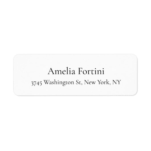 Gewoon eenvoudige, moderne minimalistische legant etiket (Voorkant)