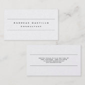 Gewoon eenvoudige Premium Professional, minimaal Visitekaartje (Voorkant / Achterkant)