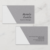 Gewoon eenvoudige professionele minimalistisch gri visitekaartje (Voorkant / Achterkant)