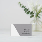 Gewoon eenvoudige professionele minimalistisch gri visitekaartje (Staand voorkant)