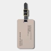 Gewoon eenvoudige professionele, moderne pasteelkl bagagelabel (Voorkant verticaal)