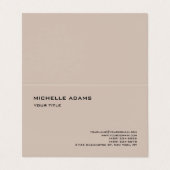 Gewoon eenvoudige professionele moderne vormgeving visitekaartje (Buitenkant ongevouwen)