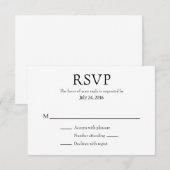 Gewoon eenvoudige RSVP-kaarten voor bruiloft RSVP Kaartje (Voorkant / Achterkant)