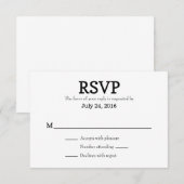 Gewoon eenvoudige RSVP-kaarten voor bruiloft RSVP Kaartje (Voorkant / Achterkant)