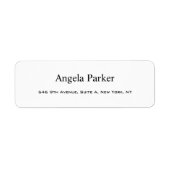 Gewoon eenvoudige, witte, moderne etiket (Voorkant)