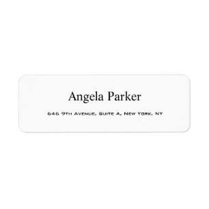 Gewoon eenvoudige, witte, moderne etiket