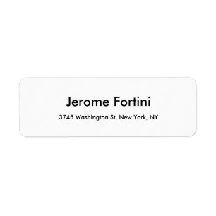 Gewoon eenvoudige zwarte en witte minimalistisch etiket