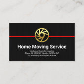 Gewoon eenvoudige zwarte rode streep-beweging visitekaartje (Achterkant)