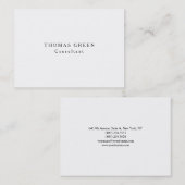 Gewoon eenvoudige zwarte, witte, minimale minimali visitekaartje (Voorkant / Achterkant)