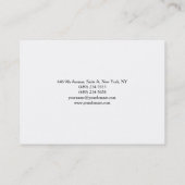 Gewoon eenvoudige zwarte, witte, minimale minimali visitekaartje (Achterkant)