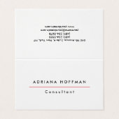 Gewoon eenvoudige zwarte, witte, minimale minimali visitekaartje (Buitenkant ongevouwen)