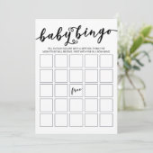 Gewoon Elegant Baby shower Bingo Kaart (Staand voorkant)