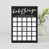 Gewoon Elegant Baby shower Bingo Kaart (Staand voorkant)