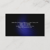 Gewoon Elegant Black Blue Minimalist Modern Custom Visitekaartje (Achterkant)