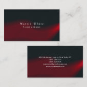 Gewoon Elegant Black Red Waves Professional Modern Visitekaartje (Voorkant / Achterkant)