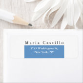 Gewoon Elegant blauw grijs, klein design Etiket (Insitu)