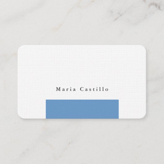 Gewoon Elegant blauw grijs, klein design Visitekaartje (Voorkant)