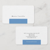 Gewoon Elegant blauw grijs, klein design Visitekaartje (Voorkant / Achterkant)