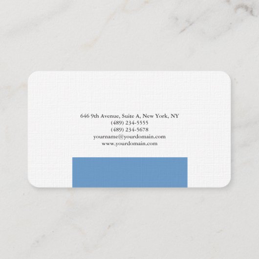 Gewoon Elegant blauw grijs, klein design Visitekaartje (Achterkant)