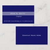 Gewoon, elegant blauw visitekaartje. visitekaartje (Voorkant / Achterkant)