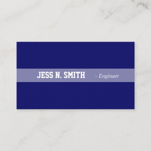 Gewoon, elegant blauw visitekaartje. visitekaartje (Voorkant)