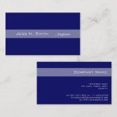 Gewoon, elegant blauw visitekaartje. visitekaartje (Voorkant / Achterkant)