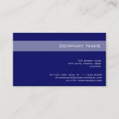 Gewoon, elegant blauw visitekaartje. visitekaartje (Achterkant)