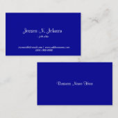 Gewoon, elegant blauw visitekaartje. visitekaartje (Voorkant / Achterkant)