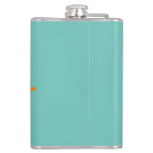 Gewoon Elegant Blue Oranje Minimalist Modern Name Heupfles (Achterkant)