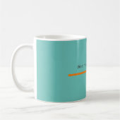 Gewoon Elegant Blue Oranje Minimalist Modern Name Koffiemok (Links)