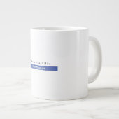 Gewoon Elegant Blue White Minimal Design Grote Koffiekop (Voorkant rechts)