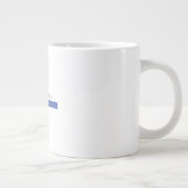 Gewoon Elegant Blue White Minimal Design Grote Koffiekop (Rechts)