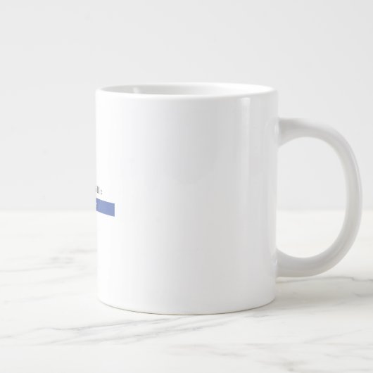 Gewoon Elegant Blue White Minimal Design Grote Koffiekop (Rechts)