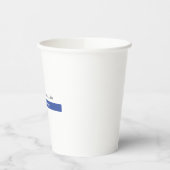 Gewoon Elegant Blue White Minimal Design Papieren Bekers (Links)