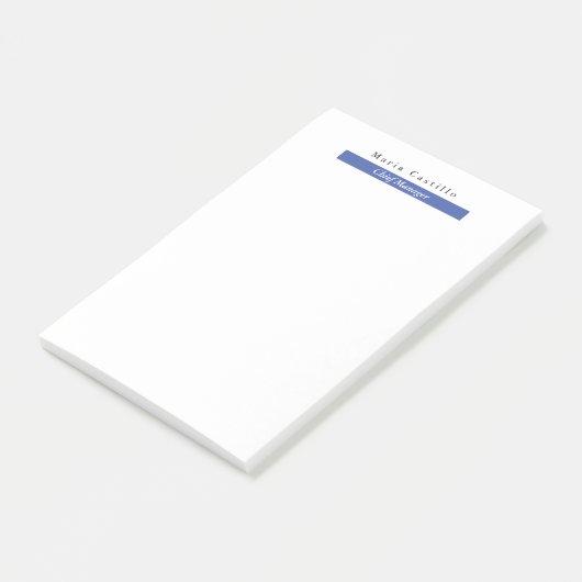 Gewoon Elegant Blue White Minimal Design Post-it® Notes (Schuin)