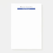 Gewoon Elegant Blue White Minimal Design Post-it® Notes (Voorkant)