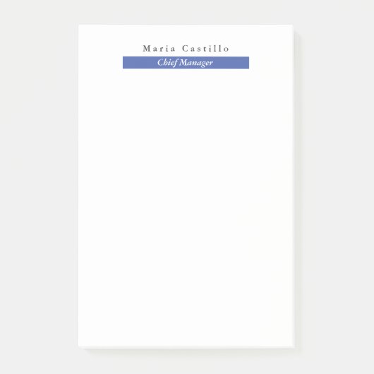 Gewoon Elegant Blue White Minimal Design Post-it® Notes (Voorkant)